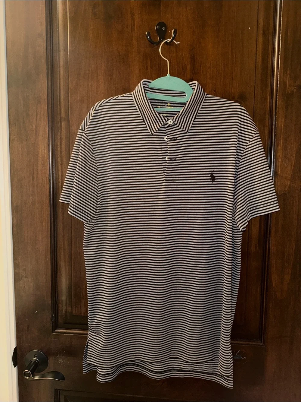 Polo Performance by Ralph Lauren black & gray Striped Polo
